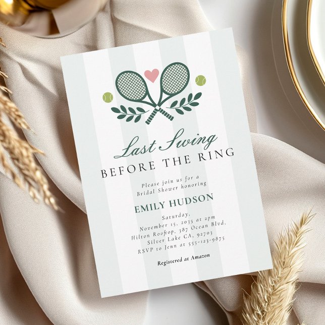 Senaste gången före Ring tennis-Möhippan Inbjudningar (Skapare uppladdad)