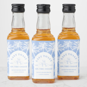 Senaste gisten på kusten vid Kusten-stranden Bache Spritflaskor Etikett