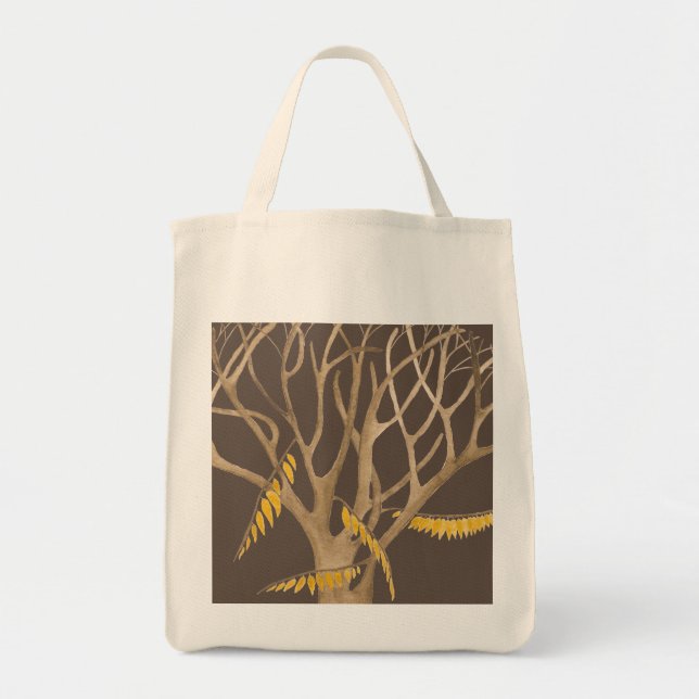 Senaste hösten på en Livsmedel-tote Tygkasse (Framsidan)