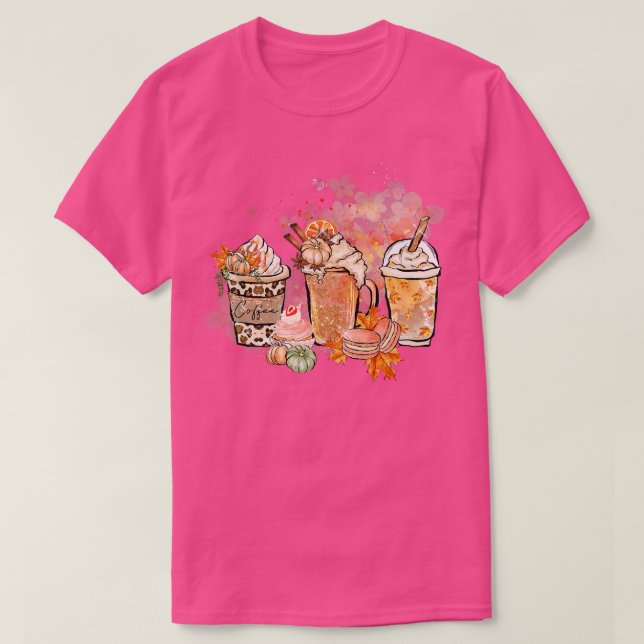 Senaste höstsäsong för Pumpkin Spice Coffee Latte  T Shirt (Design framsida)