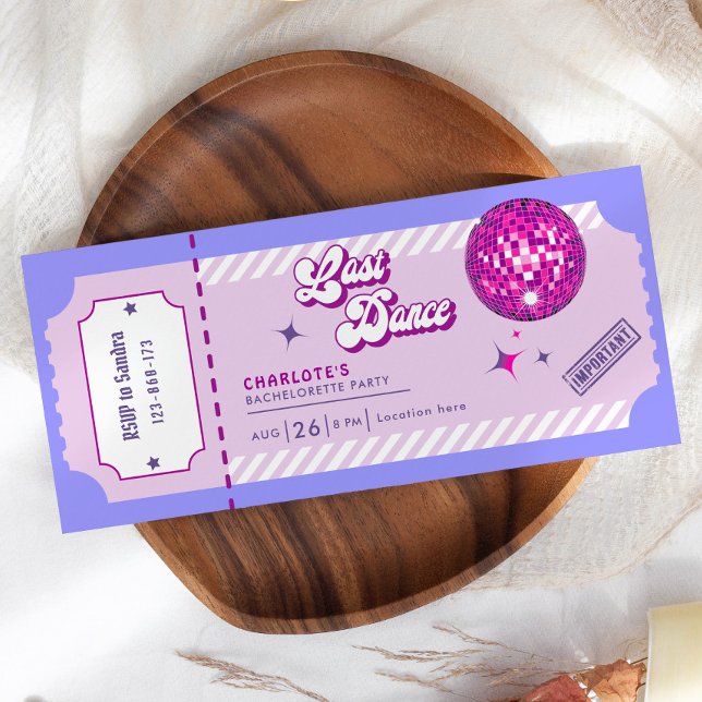 Senaste inbjudan till Dance Disco Bachelorette-par (Skapare uppladdad)