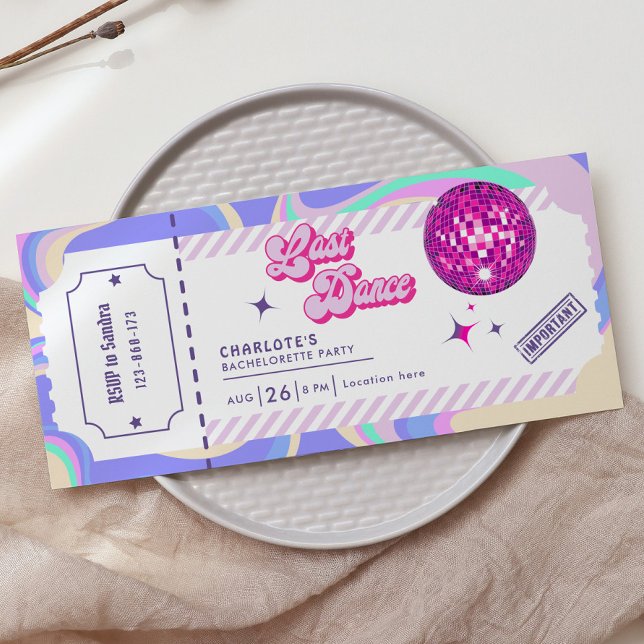 Senaste inbjudan till Dance Disco Bachelorette-par (Skapare uppladdad)