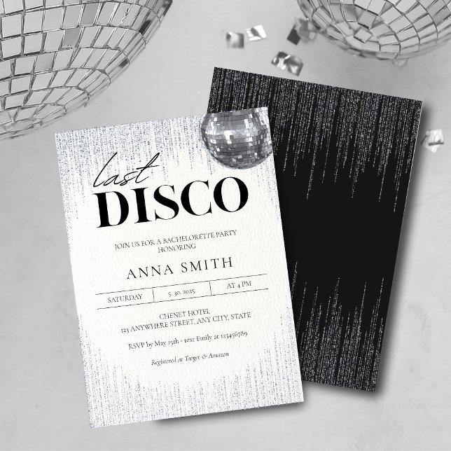 Senaste inbjudan till Disco Glitz & Glam Bachelore (Skapare uppladdad)
