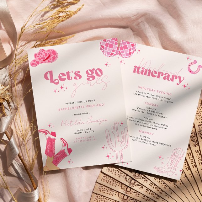 Senaste inbjudan till Disco-rodeo-bachelorette-gru (Skapare uppladdad)