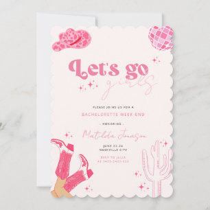 Senaste inbjudan till Disco-rodeo-bachelorette-gru