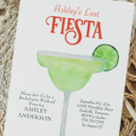 Senaste inbjudan till Fiesta Margarita Bachelorett<br><div class="desc">Fira hennes sista fiesta före den stora dagen. Den här bachelorette-inbjudan innehåller en vattenfärgsmålning av ett margarita-glas. Ange resväg- eller händelseinformation på baksidan. Anpassa med din information och ändra valfri ordalydelse till kostym för din händelse.</div>