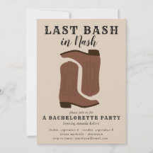 Senaste inbjudan till Nash Bachelorette Boots