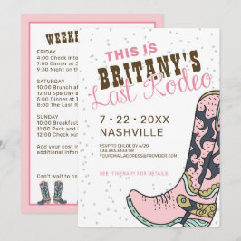 Senaste inbjudan till Rodeo Rosa Bachelorette-part