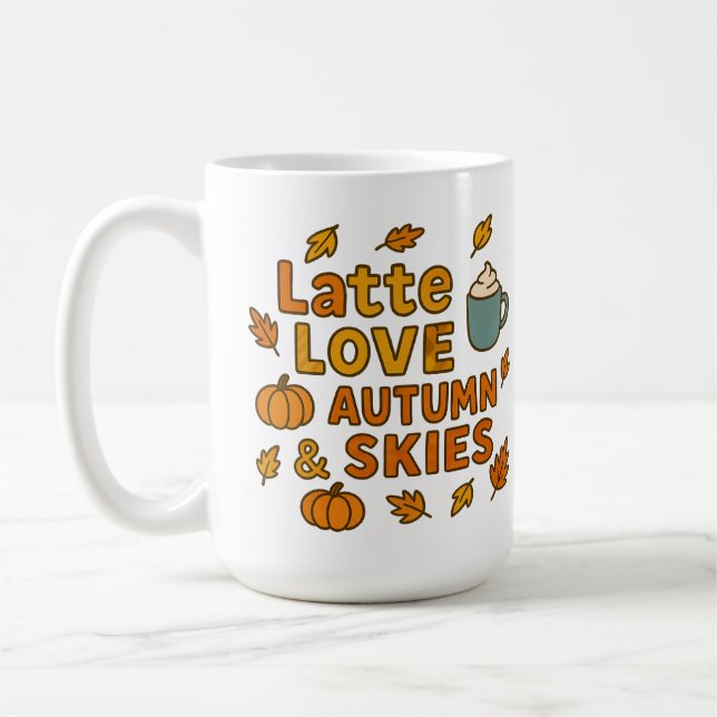 Senaste Kärlek hösten Himmel Fall - Mysiga kaffepu Kaffemugg (Vänster)