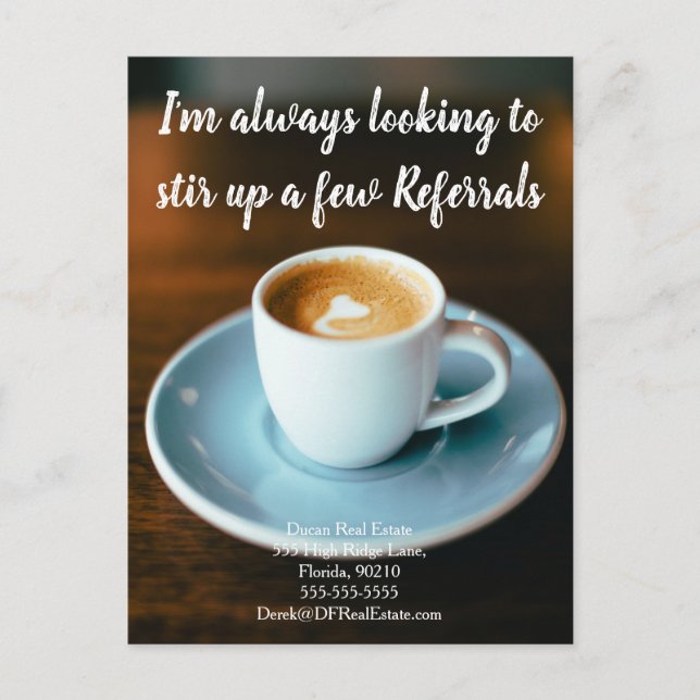 Senaste kundens remittering i gods marknadsföring  vykort (Framsida)