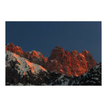 Senaste ljuset i sol på bergen