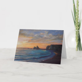 Senaste ljuset på Martin's Beach-hälsningskort Kort