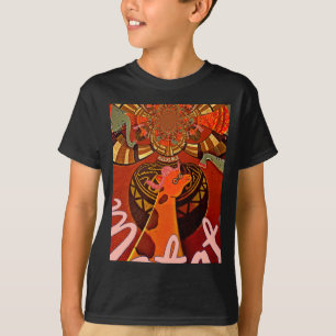 Senaste Lolly Giraffe med två ponyrestkonst T-shirt