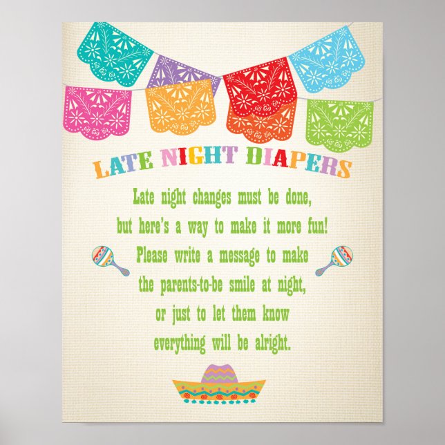 Senaste natten Poster mexikanska fiesta (Framsidan)