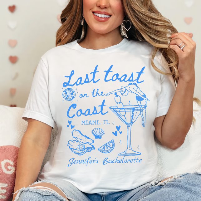 Senaste popup på Beach Blue Bachelorette i Kusten T Shirt (Skapare uppladdad)