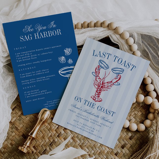 Senaste popup på Kusten Bachelorette Itinerary & Inbjudningar (Skapare uppladdad)