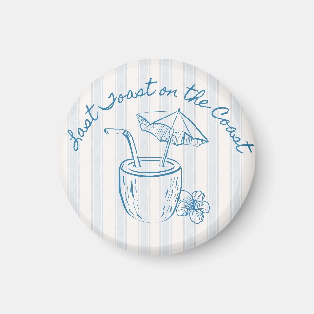 Senaste popup på Kusten Bachelorette Party Design Magnet (Framsidan)