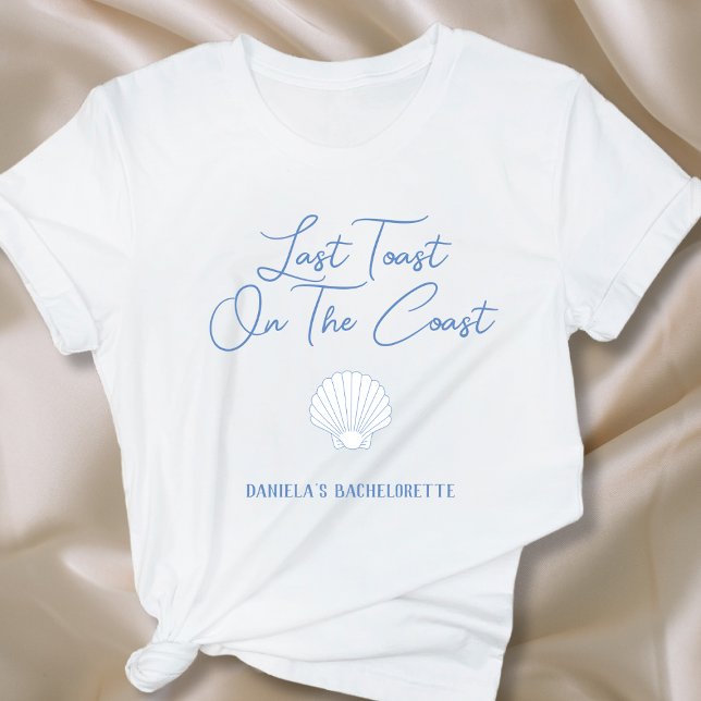 Senaste popup på Kusten-beach Bachelorette T Shirt (Last Toast On The Coast Beach Bachelorette T-Shirt)