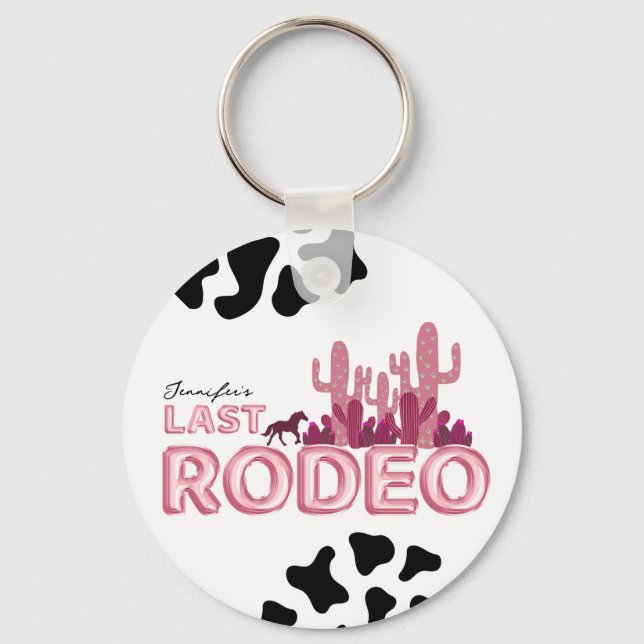 Senaste rodeo-ballongteckensnitt och koma-utskrift nyckelring (Framsida)