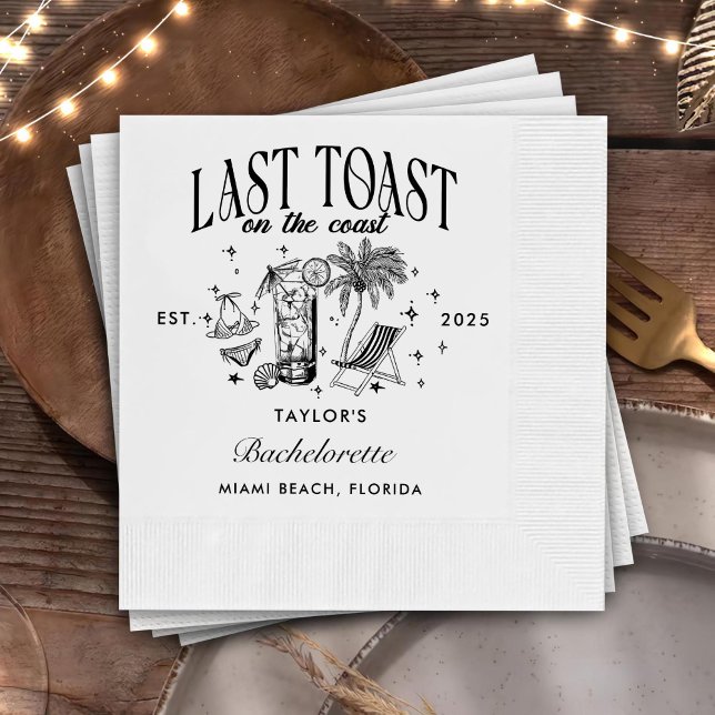 Senaste sammandrabbningen på partiet Kusten Beach  Pappersservett (Skapare uppladdad)