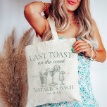 Senaste sammandrabbningen på partiet Kusten Beach  Tygkasse<br><div class="desc">Fånga det centrala i kustelegansen med vår sista toast på Kusten Beach Bachelorette Party Tote Bag - perfektens kombination av funktionalitet och stil för din serbiorette firande. Den här väskan går utöver vanliga tillbehör. Den är en symbol för lyxen i personligen, skapar den som ett perfekt tillägg till din strandmatade...</div>
