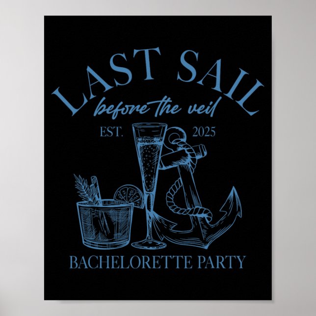 Senaste segel före Veil Bride Squad Nautical Bac Poster (Framsidan)