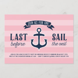 Senaste segel | Nautical Bachelorette Party Inbjudningar