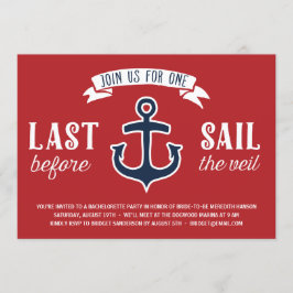 Senaste segel | Nautical Bachelorette Party Inbjudningar