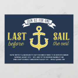 Senaste segel | Nautical Bachelorette Party Inbjudningar