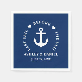 Senaste segelfartyget framför Veil Nautical Anchor Pappersservett