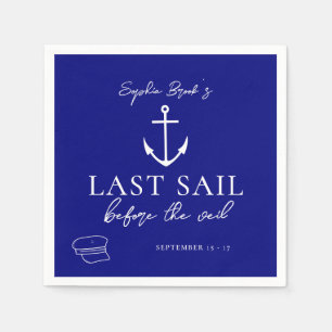 Senaste segeln före Veil Nautical Bachelorette Pappersservett