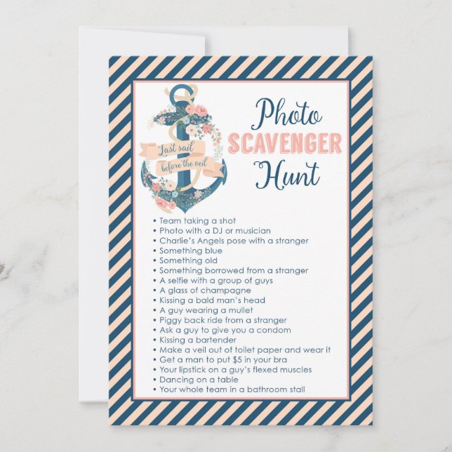 Senaste segeln inför Veil Bachelorette-partiet Inbjudningar (Framsida)