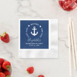 Senaste segeln inför Veil Bachelorette-partiet Pappersservett<br><div class="desc">Senaste segelfartyget framför Veil Nautical Anchor Navy Blue Bachelorette Party Cocktail Napkin</div>