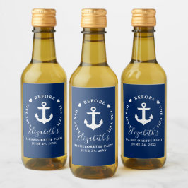 Senaste segeln inför Veil Bachelorette Party Mini Vinetikett