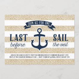 Senaste segling| Nautical Bachelorette Party Inbjudningar