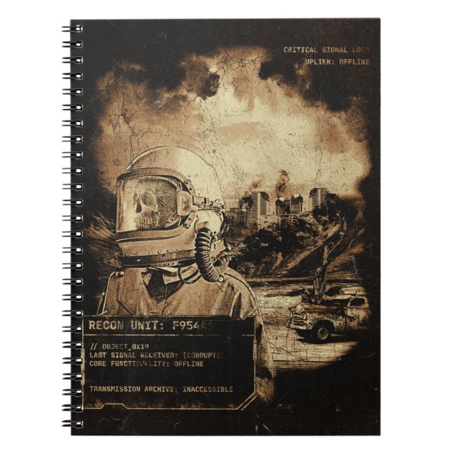 Senaste signalen - Techno-Dystopian Streetwear Anteckningsbok (Framsidan)