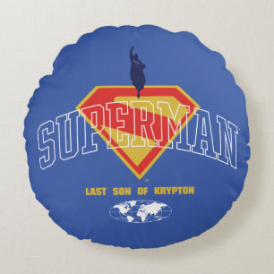 Senaste Son till Krypton Emblem Rund Kudde