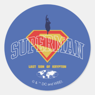 Senaste Son till Krypton Emblem Runt Klistermärke