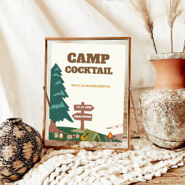 Senaste spår före skylten till Veil Camp Cocktail Poster