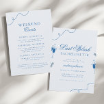 Senaste Stänk Nautical Blue Hen Bachelorette Helg Inbjudningar<br><div class="desc">Surfa dina flickvänner med den här snyggten med bachelorette-inbjudan,  med blek blå bakgrund,  söt cocktail-illustration och redigerbara detaljer. Anpassa den enkelt genom att klicka på alternativet "anpassa".</div>