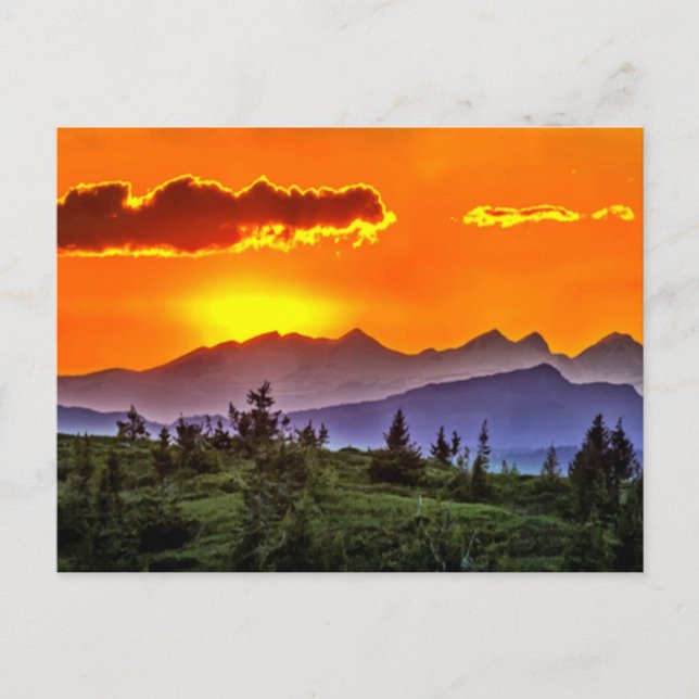 Senaste Sunset-vykort Vykort (Framsida)