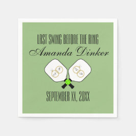 Senaste svängningen före Ring Bröllop-picklebollen Pappersservett