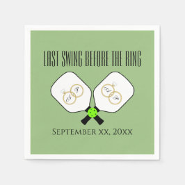 Senaste svängningen före Ring Bröllop-picklebollen Pappersservett