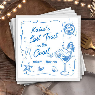Senaste Toast Beach Blue Bachelorette Party i Kust Pappersservett