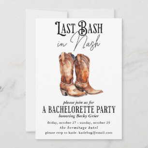 Senaste utslaget i Nash Bachelorette Party Cowgirl Inbjudningar