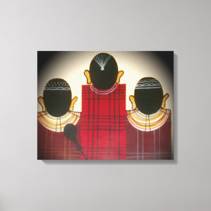 Senaste vackra Kenya Maasai-familjens idéer Canvastryck