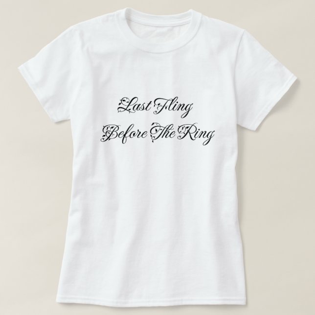 Senaste växling före Eleganten Ring T Shirt (Design framsida)