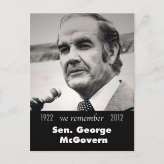 Senator George McGovern 1922-2012 Vykort