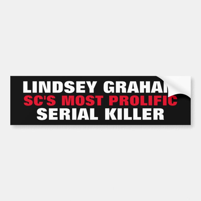 SENATOR LINDSEY GRAHAM SC Mördare i serie Bildekal (Framsidan)