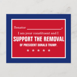 Senator Support Remove President Trump-väljare Vykort